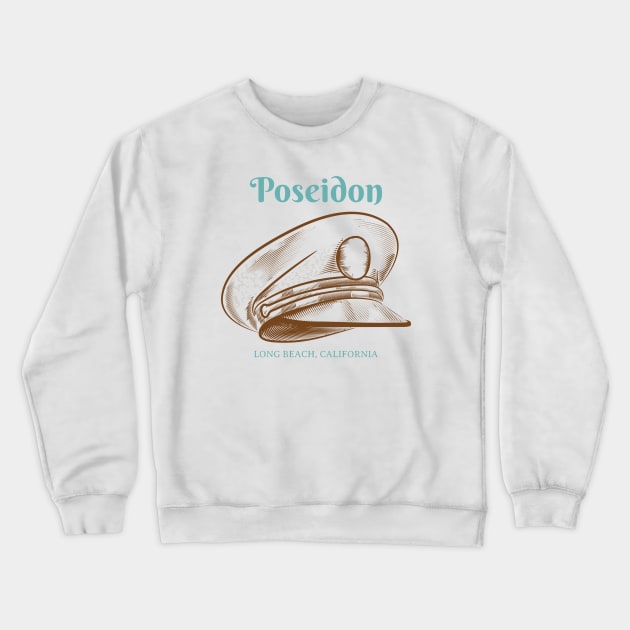 Ship Captain Poseidon Crewneck Sweatshirt by Tip Top Tee's